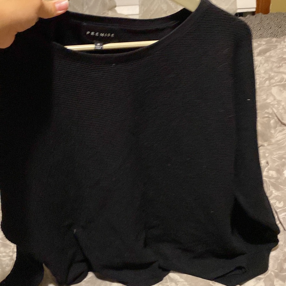 Black knit sweater